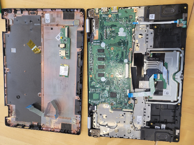 Internal PCB of Chromebook