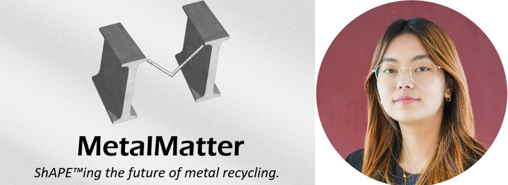 Image of MetalMatter logo and portrait photo of Cherrie Ruan.