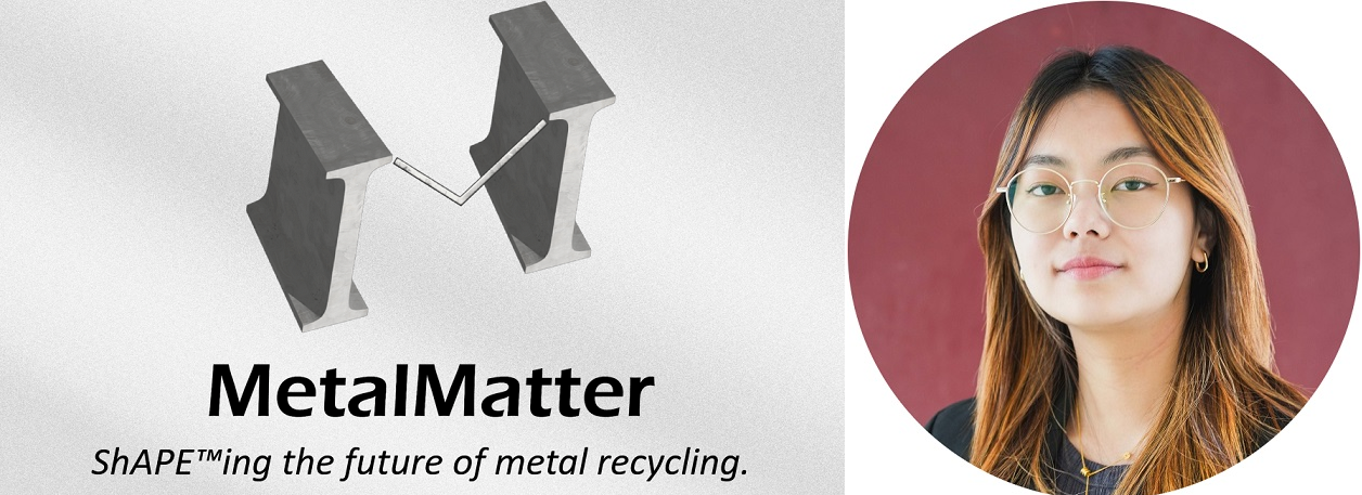 Image of MetalMatter logo and portrait photo of Cherrie Ruan.