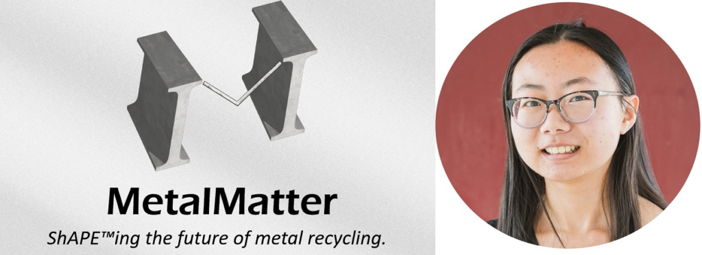 MetalMatter Logo with image of GSIF Philippines Undergraduate Researcher Priya Blaise on the right.